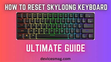 5M views 5 years ago Resetting your 60-65 Mechanical Keyboard - Easy Tutorial skkaisen 6. . How to reset skyloong keyboard